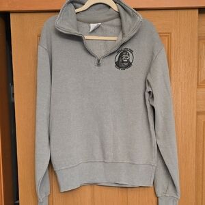 Green/Grey Zip-Up Sweatshirt In Great Condition